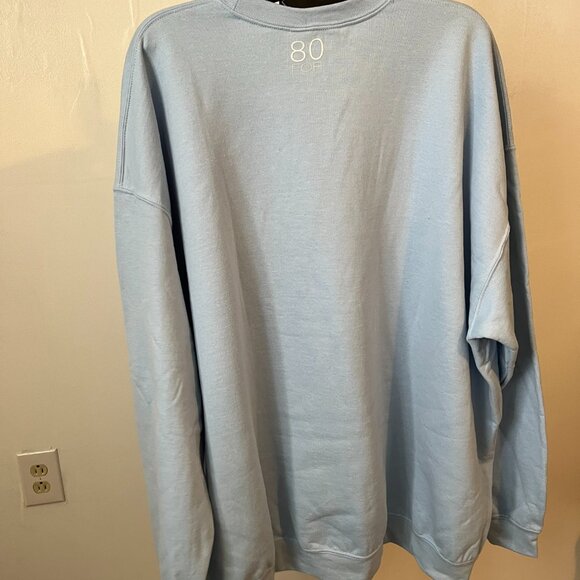 Gildan Big Tall Men or Unisex 5XL Sweatshirt Color Blue with 80FOR logo - Picture 2 of 6